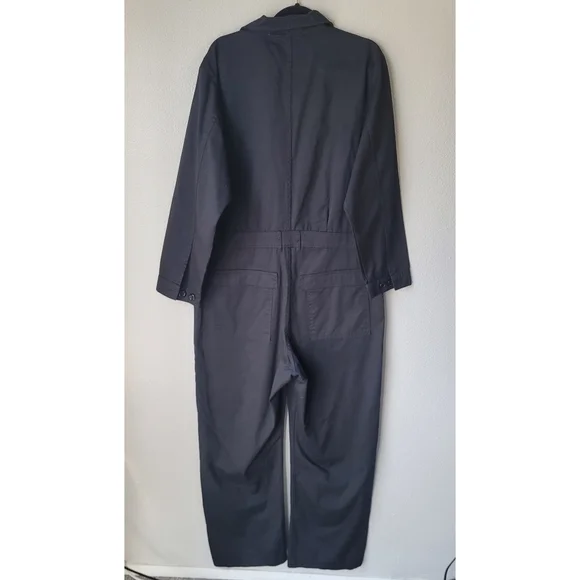 Big Bud Press Coverall Twill Long Sleeve Straight Leg Jumpsuit XLarge In Black